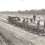 Construction de la voie ferrée